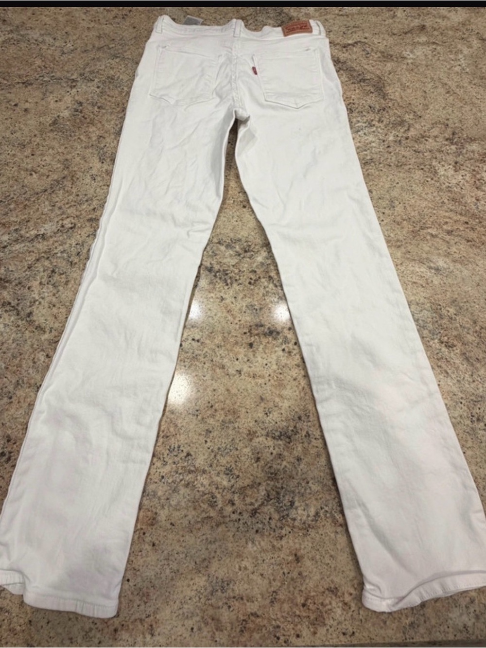 Levi's Women's White Straight Leg Jeans